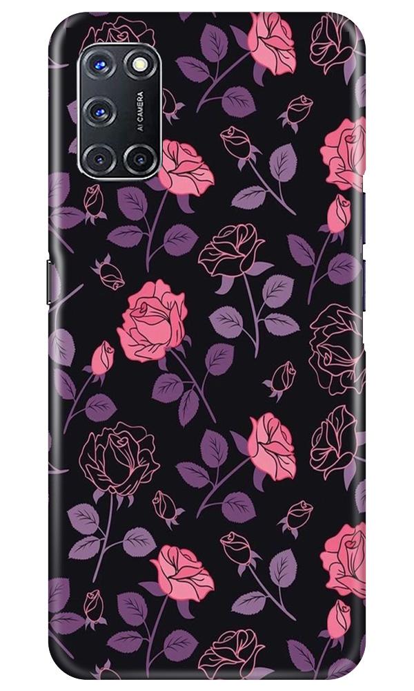 Rose Pattern Mobile Back Case for Oppo A92 (Design - 2) Rose Pattern Case for Oppo A92