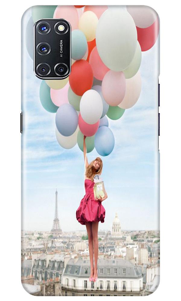 Girl with Baloon Mobile Back Case for Oppo A92 (Design - 84) Girl with Baloon Case for Oppo A92