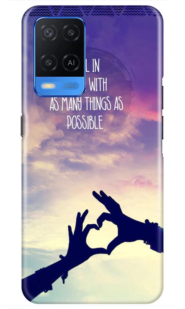 Fall in love Mobile Back Case for Oppo A54 (Design - 50) Fall in love Case for Oppo A54