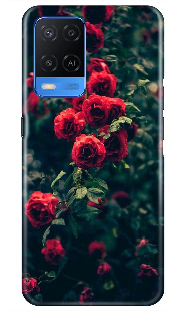 Red Rose Mobile Back Case for Oppo A54 (Design - 66) Red Rose Case for Oppo A54