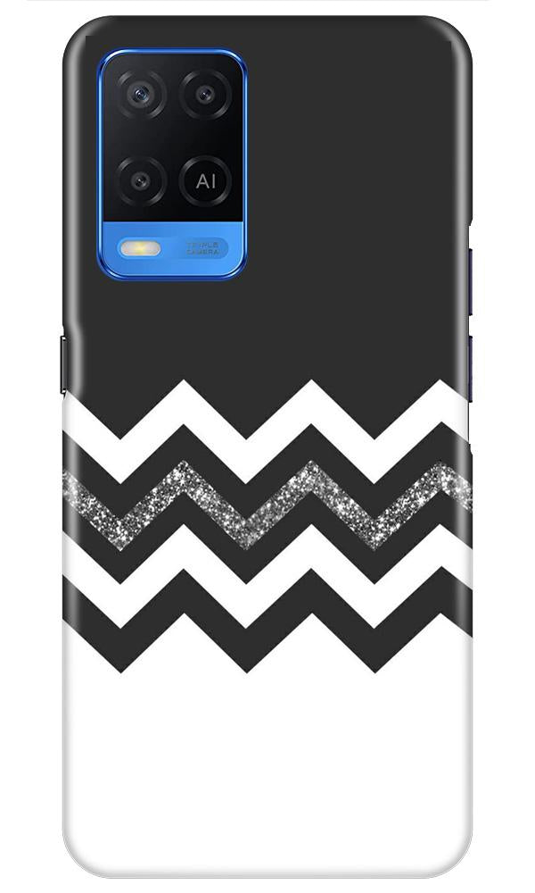 Black white Pattern2Mobile Back Case for Oppo A54 (Design - 83) Black white Pattern2Case for Oppo A54