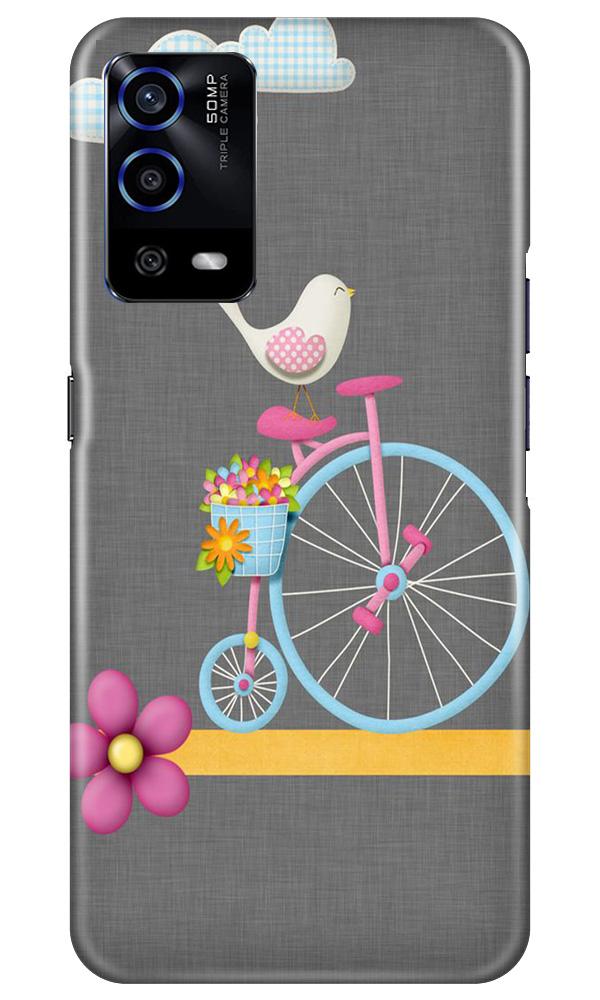 Sparron with cycle Mobile Back Case for Oppo A55 (Design - 34) Sparron with cycle Case for Oppo A55