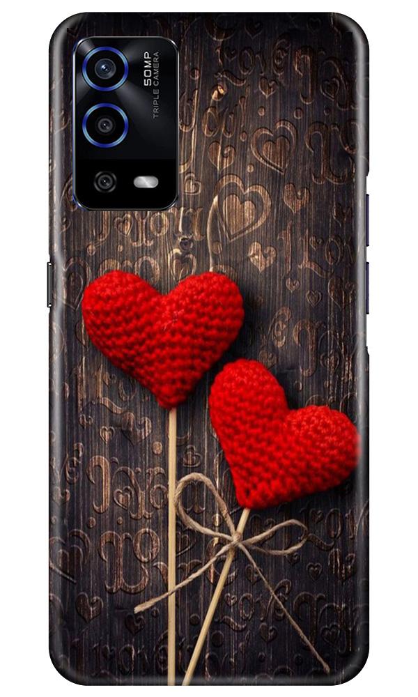 Red Hearts Mobile Back Case for Oppo A55 (Design - 80) Red Hearts Case for Oppo A55