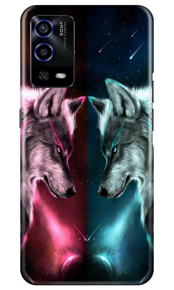 Wolf fight Mobile Back Case for Oppo A55 (Design - 221) Wolf fight Case for Oppo A55 (Design No. 221)