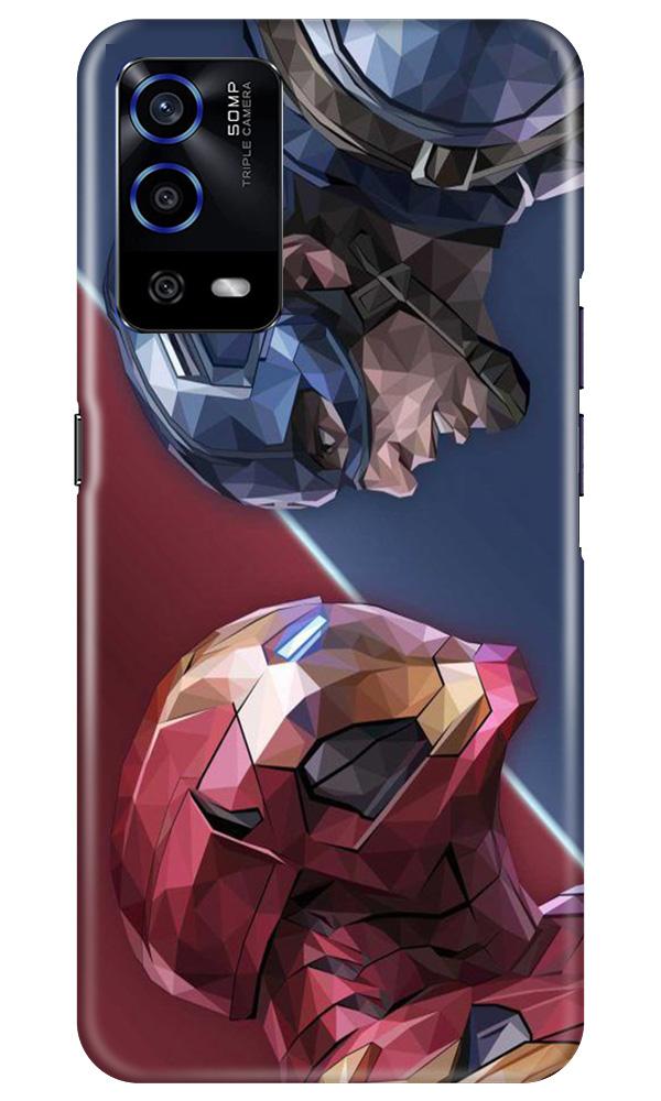 Ironman Captain America Mobile Back Case for Oppo A55 (Design - 245) Ironman Captain America Case for Oppo A55 (Design No. 245)