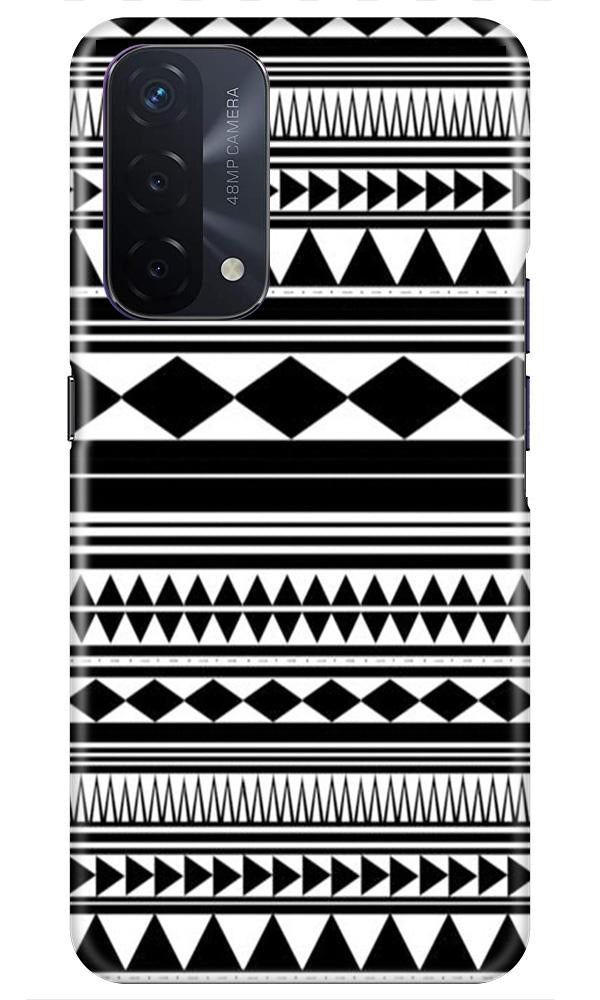 Black white Pattern Mobile Back Case for Oppo A74 5G (Design - 5) Black white Pattern Case for Oppo A74 5G
