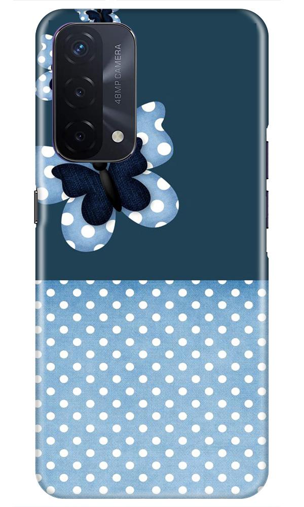 White dots Butterfly Mobile Back Case for Oppo A74 5G (Design - 31) White dots Butterfly Case for Oppo A74 5G
