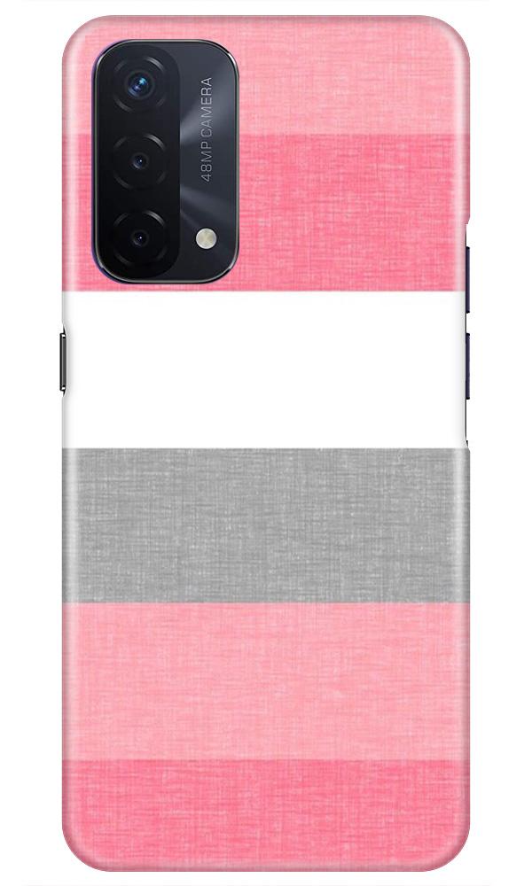 Pink white pattern Mobile Back Case for Oppo A74 5G (Design - 55) Pink white pattern Case for Oppo A74 5G