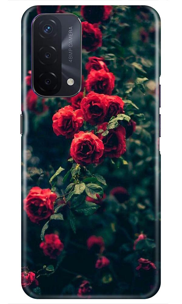 Red Rose Mobile Back Case for Oppo A74 5G (Design - 66) Red Rose Case for Oppo A74 5G