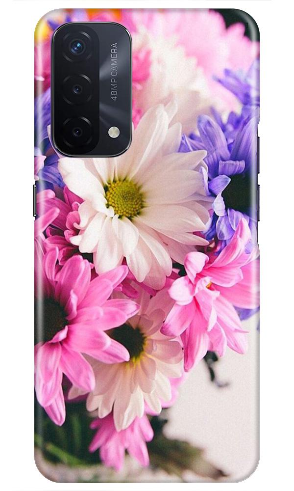 Coloful Daisy Mobile Back Case for Oppo A74 5G (Design - 73) Coloful Daisy Case for Oppo A74 5G