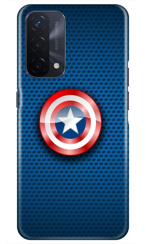 Captain America Shield Mobile Back Case for Oppo A74 5G (Design - 253) Captain America Shield Case for Oppo A74 5G (Design No. 253)