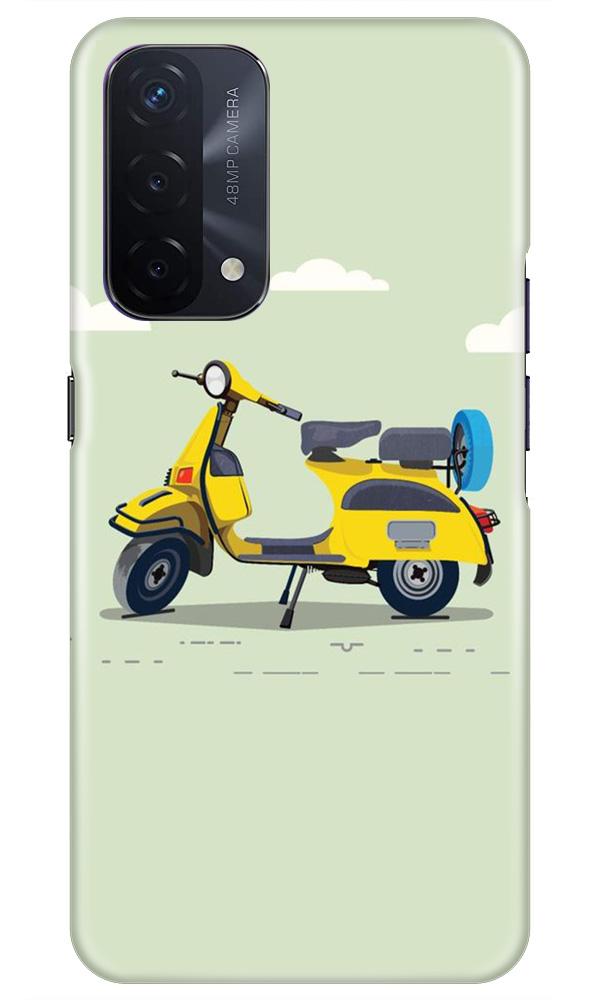 Vintage Scooter Mobile Back Case for Oppo A74 5G (Design - 260) Vintage Scooter Case for Oppo A74 5G (Design No. 260)