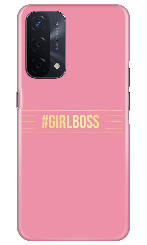 Girl Boss Pink Mobile Back Case for Oppo A74 5G (Design - 263) Girl Boss Pink Case for Oppo A74 5G (Design No. 263)