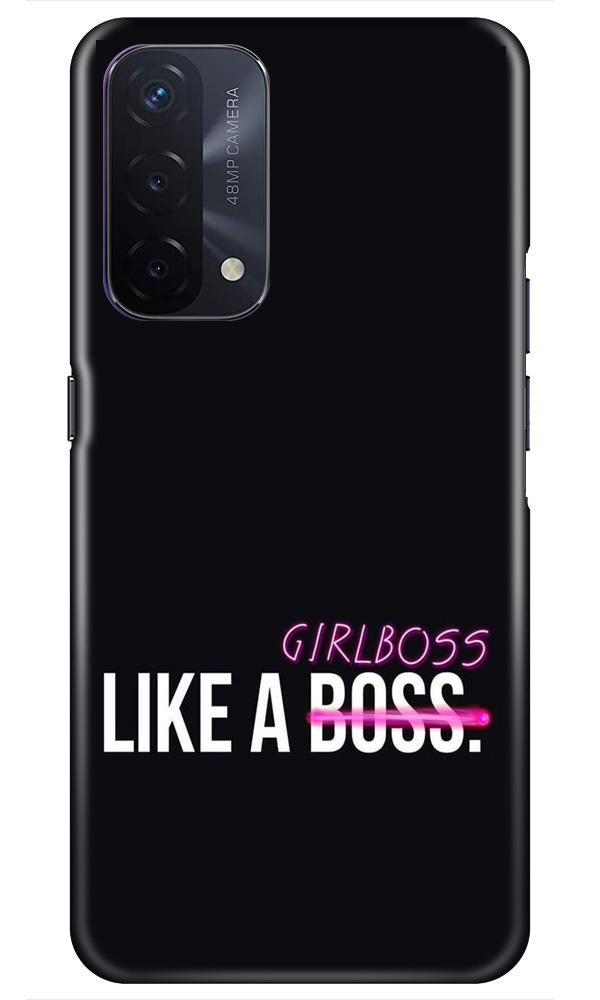 Like a Girl Boss Mobile Back Case for Oppo A74 5G (Design - 265) Like a Girl Boss Case for Oppo A74 5G (Design No. 265)