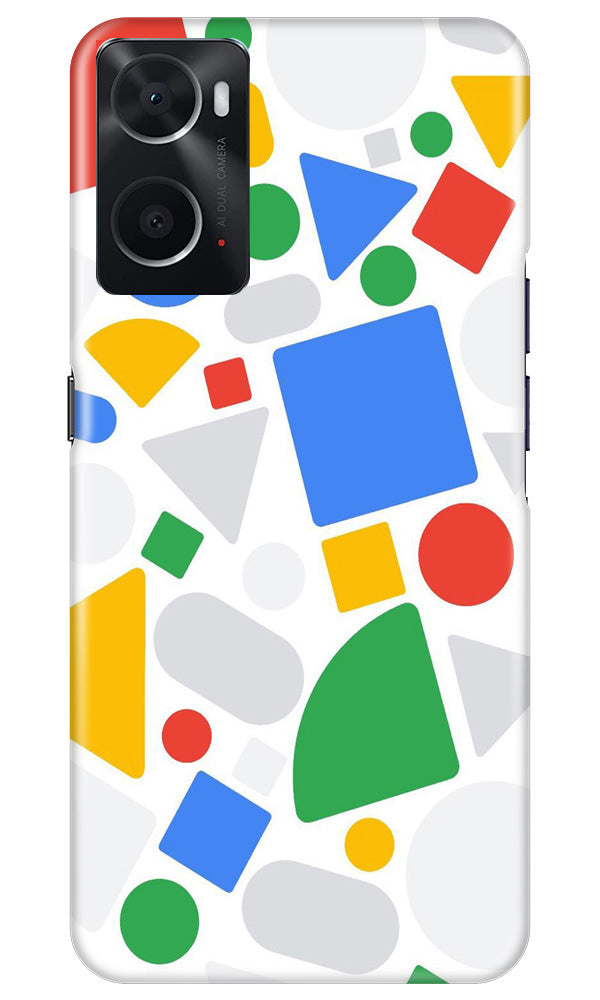 Circul Squar & Tringle Art Mobile Back Case for Oppo A96 (Design - 18) Circul Squar & Tringle Art Case for Oppo A96