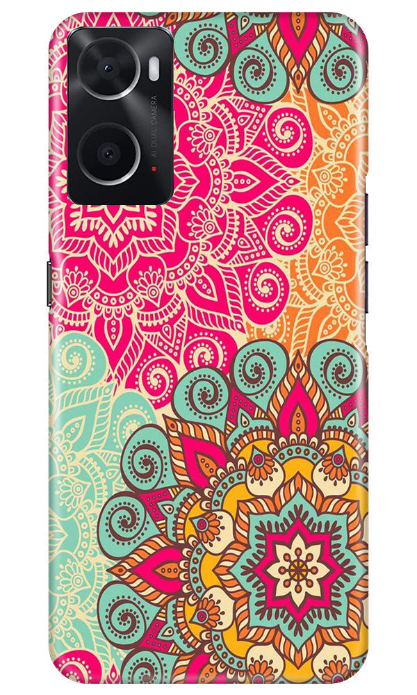 Rangoli art2 Mobile Back Case for Oppo A96 (Design - 29) Rangoli art2 Case for Oppo A96