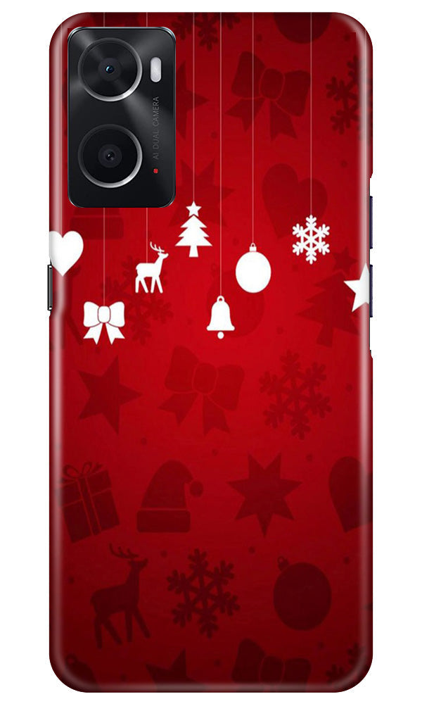 Christmas Mobile Back Case for Oppo A96 (Design - 78) Christmas Case for Oppo A96