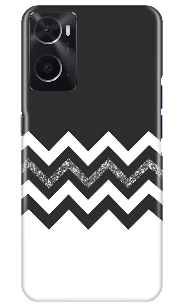 Black white Pattern2Mobile Back Case for Oppo A76 (Design - 83) Black white Pattern2Case for Oppo A76