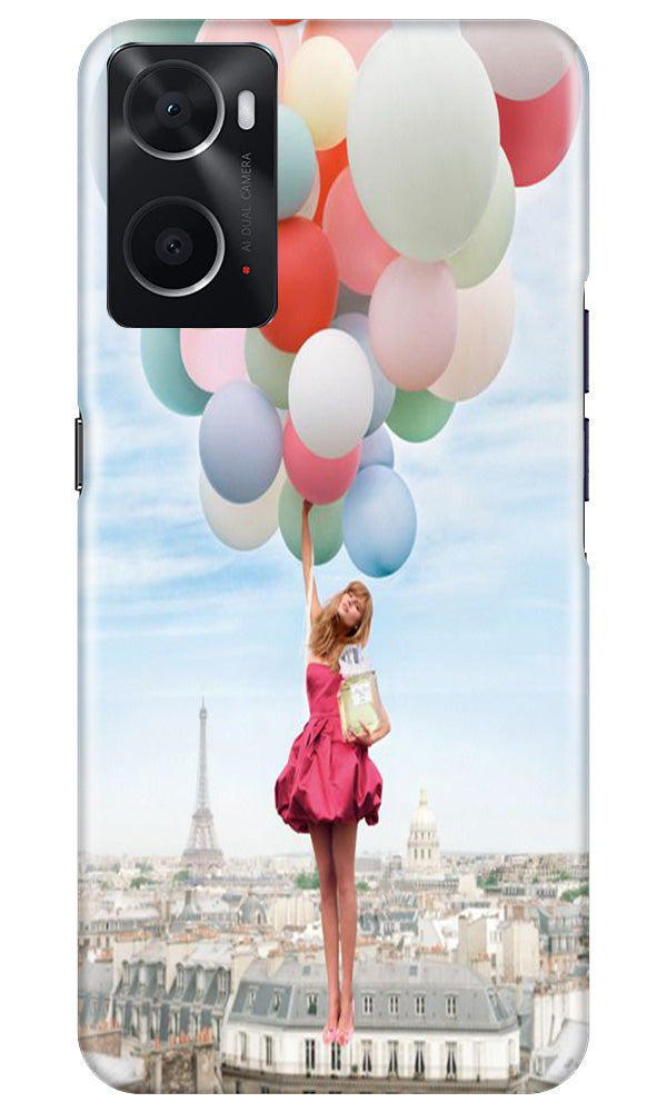 Girl with Baloon Mobile Back Case for Oppo A96 (Design - 84) Girl with Baloon Case for Oppo A96