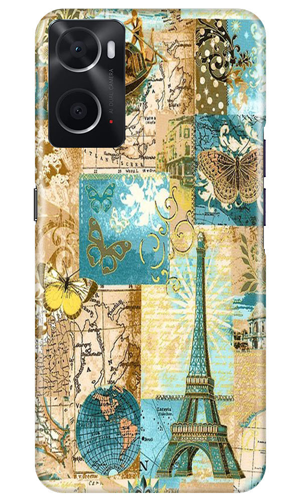 Travel Eiffel Tower Mobile Back Case for Oppo A96 (Design - 175) Travel Eiffel Tower Case for Oppo A96 (Design No. 175)