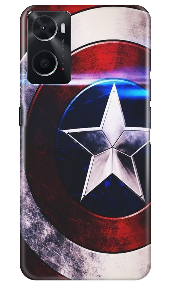 Captain America Shield Mobile Back Case for Oppo A96 (Design - 219) Captain America Shield Case for Oppo A96 (Design No. 219)