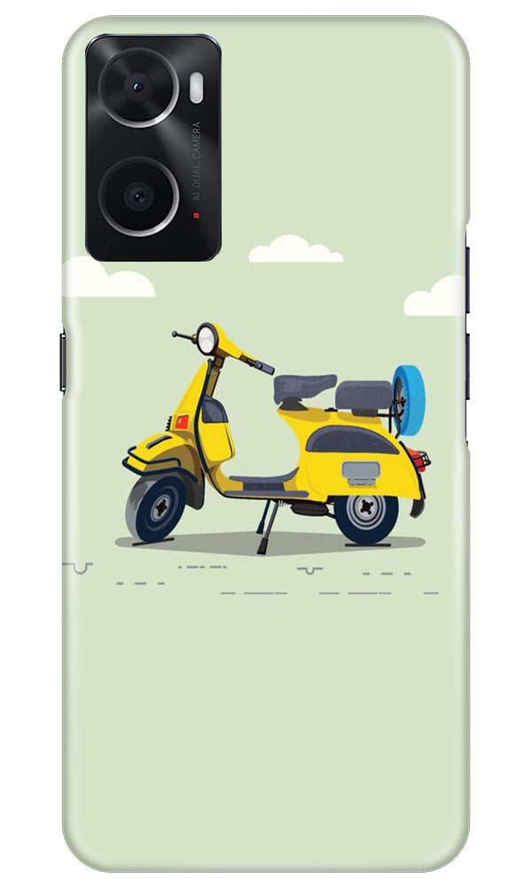 Vintage Scooter Mobile Back Case for Oppo A96 (Design - 229) Vintage Scooter Case for Oppo A96 (Design No. 229)
