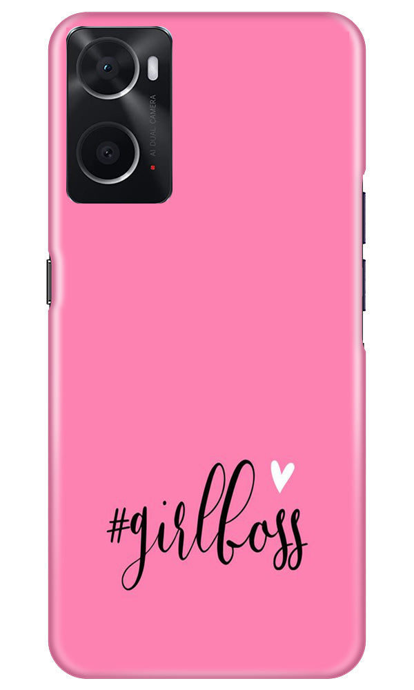 Girl Boss Pink Mobile Back Case for Oppo A96 (Design - 238) Girl Boss Pink Case for Oppo A96 (Design No. 238)
