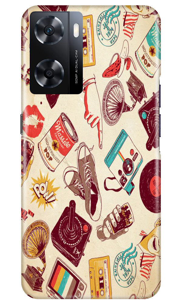 Vintage Mobile Back Case for Oppo A77s (Design - 35) Vintage Case for Oppo A77s