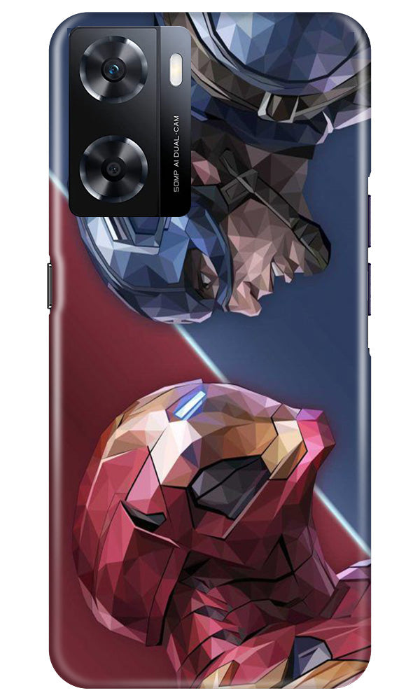 Ironman Captain America Mobile Back Case for Oppo A77s (Design - 214) Ironman Captain America Case for Oppo A77s (Design No. 214)
