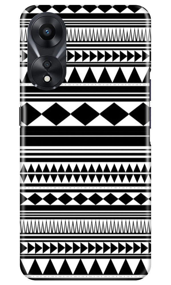 Black white Pattern Mobile Back Case for Oppo A78 5G (Design - 5) Black white Pattern Case for Oppo A78 5G