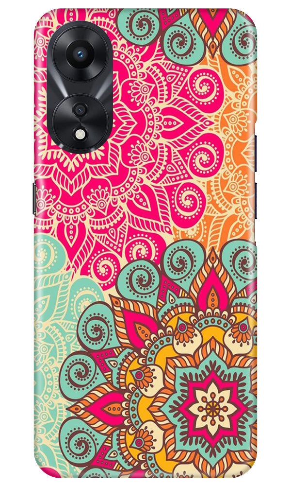 Rangoli art Mobile Back Case for Oppo A78 5G (Design - 6) Rangoli art Case for Oppo A78 5G