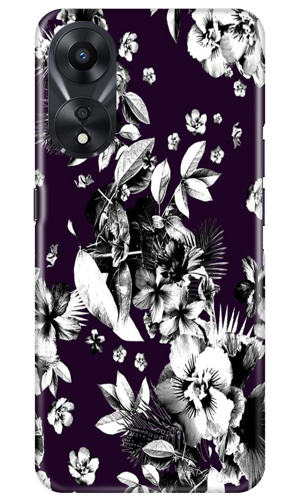 white flowers Mobile Back Case for Oppo A78 5G (Design - 7) white flowers Case for Oppo A78 5G