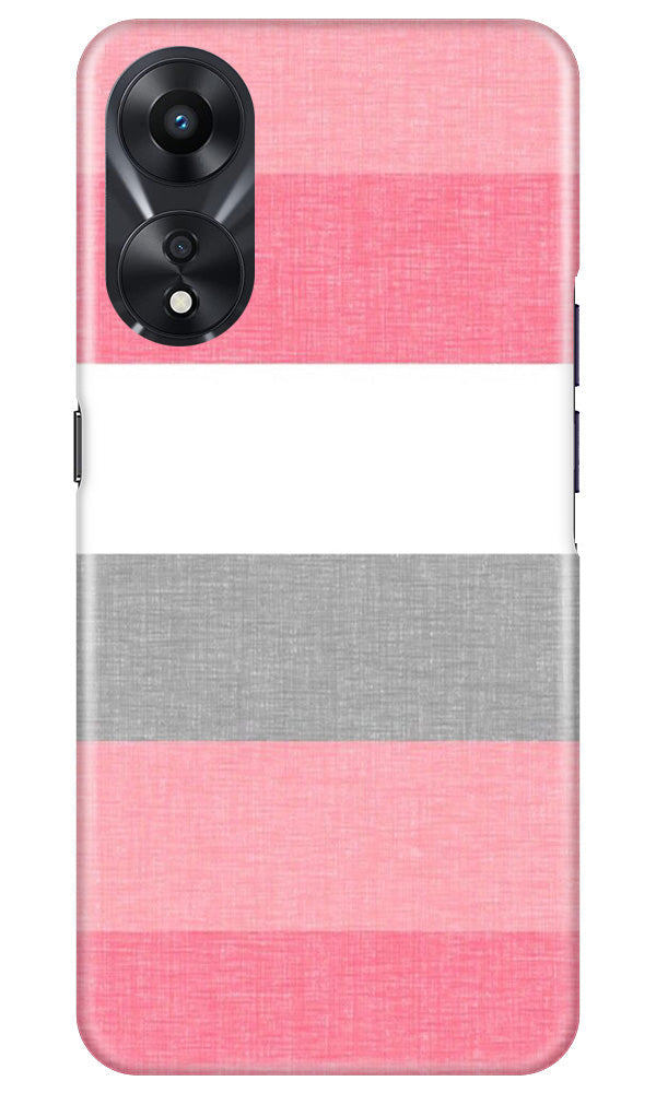 Pink white pattern Mobile Back Case for Oppo A78 5G (Design - 55) Pink white pattern Case for Oppo A78 5G
