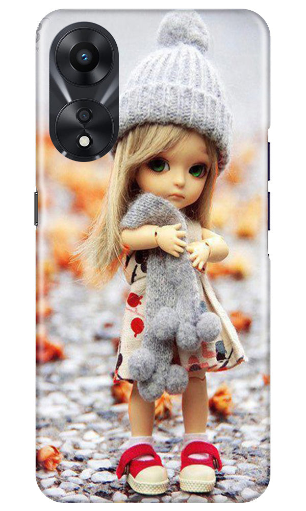 Cute Doll Mobile Back Case for Oppo A78 5G (Design - 93) Cute Doll Case for Oppo A78 5G