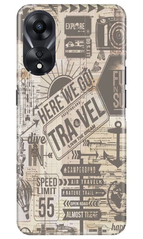 Travel Mobile Back Case for Oppo A78 5G (Design - 104) Travel Case for Oppo A78 5G (Design - 104)