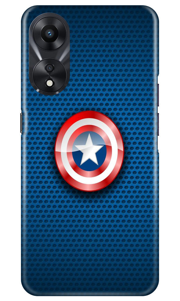 Captain America Shield Mobile Back Case for Oppo A78 5G (Design - 222) Captain America Shield Case for Oppo A78 5G (Design No. 222)