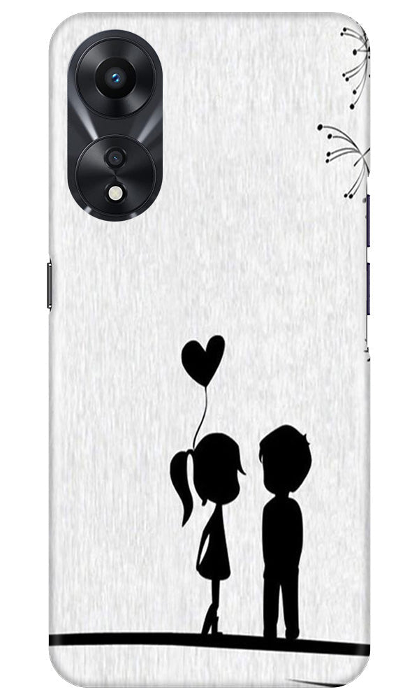 Cute Kid Couple Mobile Back Case for Oppo A78 5G (Design - 252) Cute Kid Couple Case for Oppo A78 5G (Design No. 252)