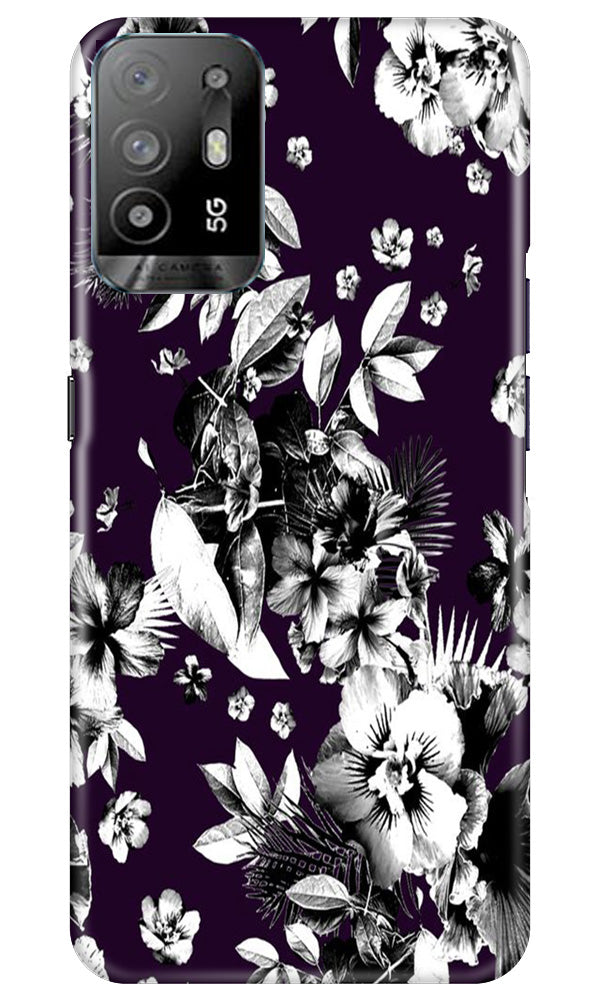 white flowers Mobile Back Case for Oppo A94 (Design - 7) white flowers Case for Oppo A94