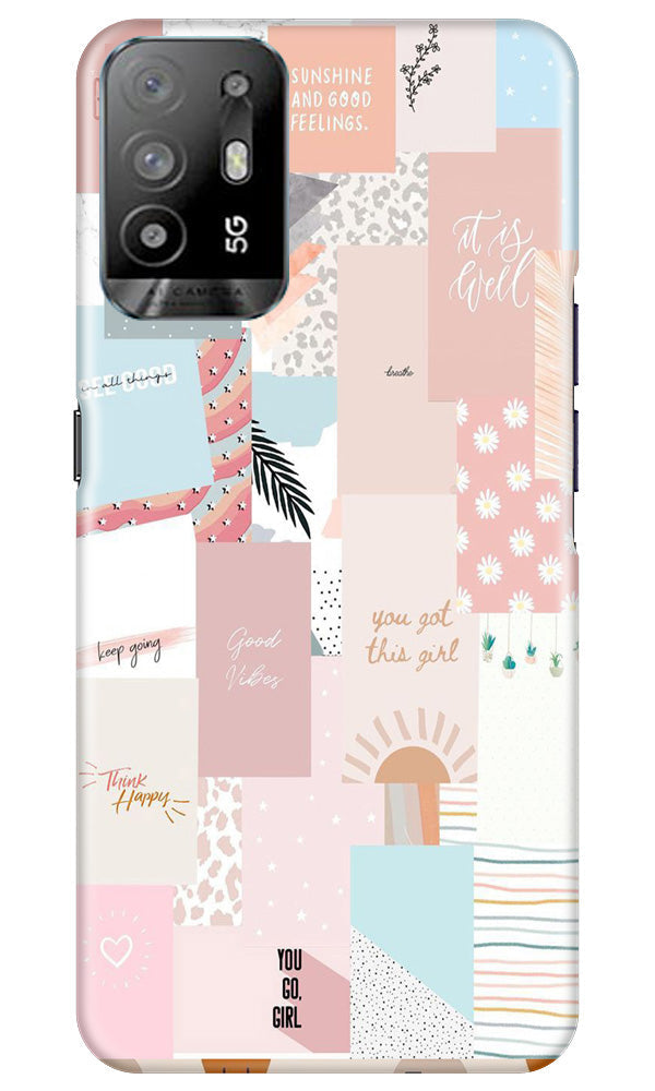 Shinny Blue Background Mobile Back Case for Oppo A94 (Design - 32) Shinny Blue Background Case for Oppo A94