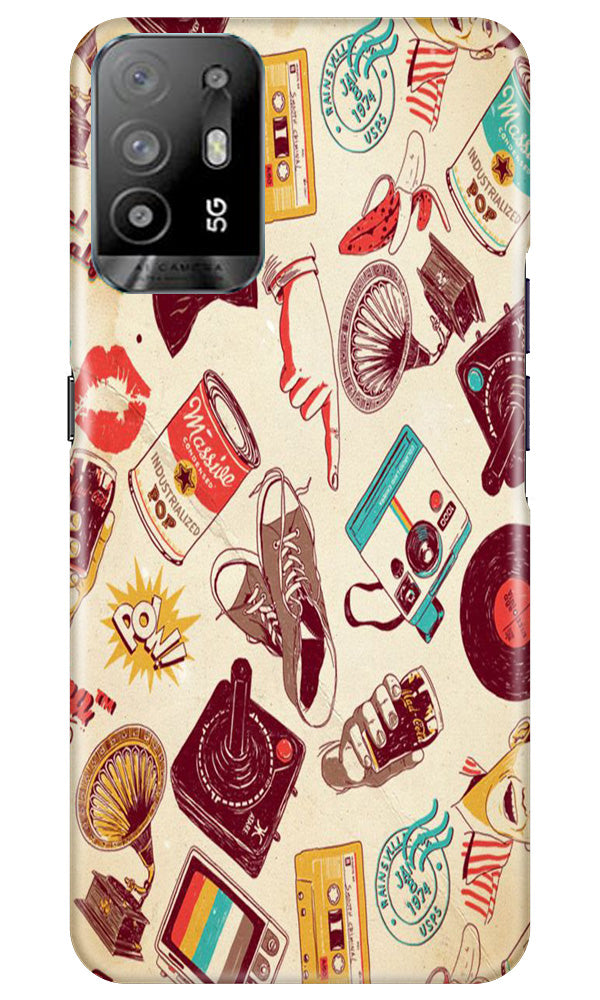 Vintage Mobile Back Case for Oppo A94 (Design - 35) Vintage Case for Oppo A94