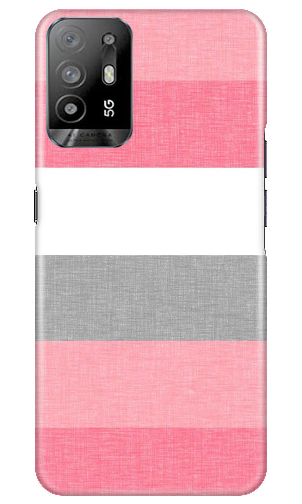 Pink white pattern Mobile Back Case for Oppo A94 (Design - 55) Pink white pattern Case for Oppo A94