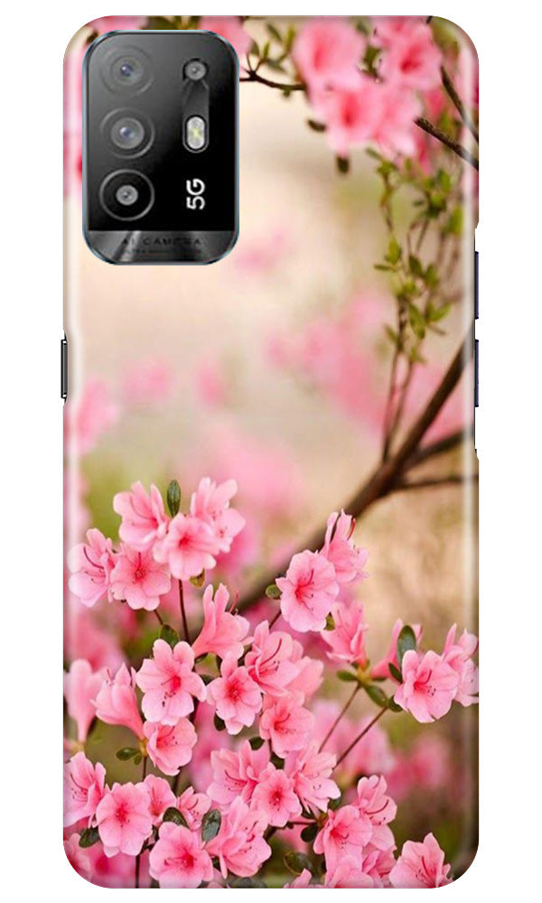 Pink flowers Mobile Back Case for Oppo A94 (Design - 69) Pink flowers Case for Oppo A94