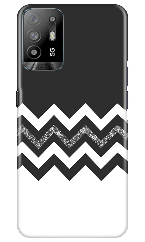Black white Pattern2Mobile Back Case for Oppo A94 (Design - 83) Black white Pattern2Case for Oppo A94