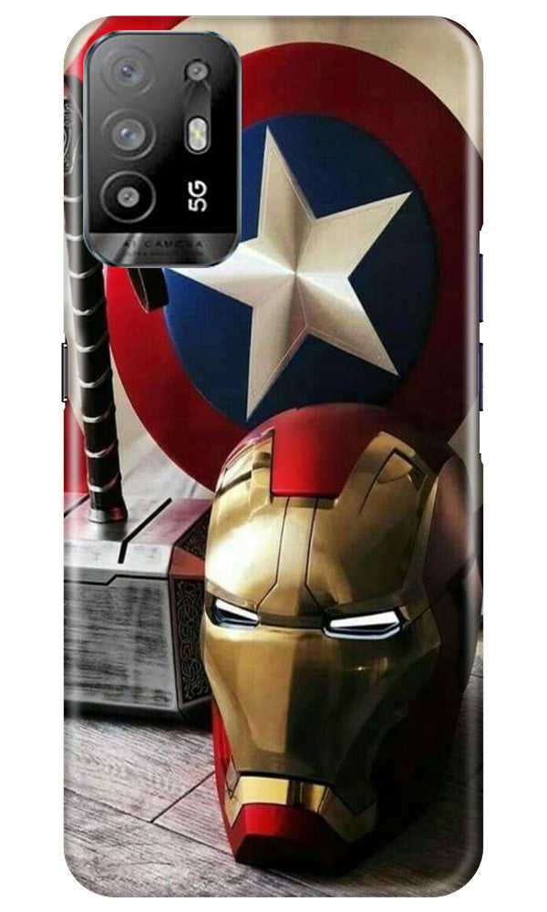 Ironman Captain America Mobile Back Case for Oppo A94 (Design - 223) Ironman Captain America Case for Oppo A94 (Design No. 223)