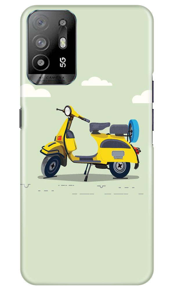 Vintage Scooter Mobile Back Case for Oppo A94 (Design - 229) Vintage Scooter Case for Oppo A94 (Design No. 229)