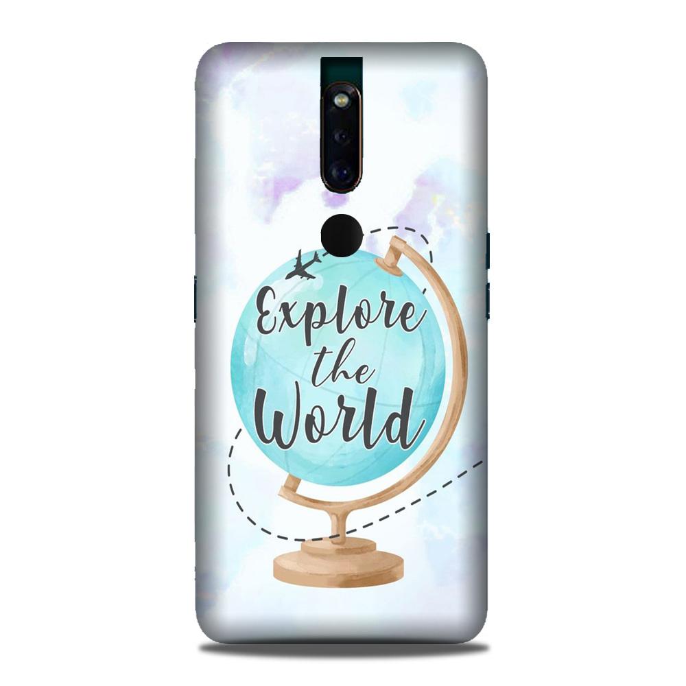 Explore the World Mobile Back Case for Oppo F11 Pro (Design - 207) Explore the World Case for Oppo F11 Pro (Design No. 207)