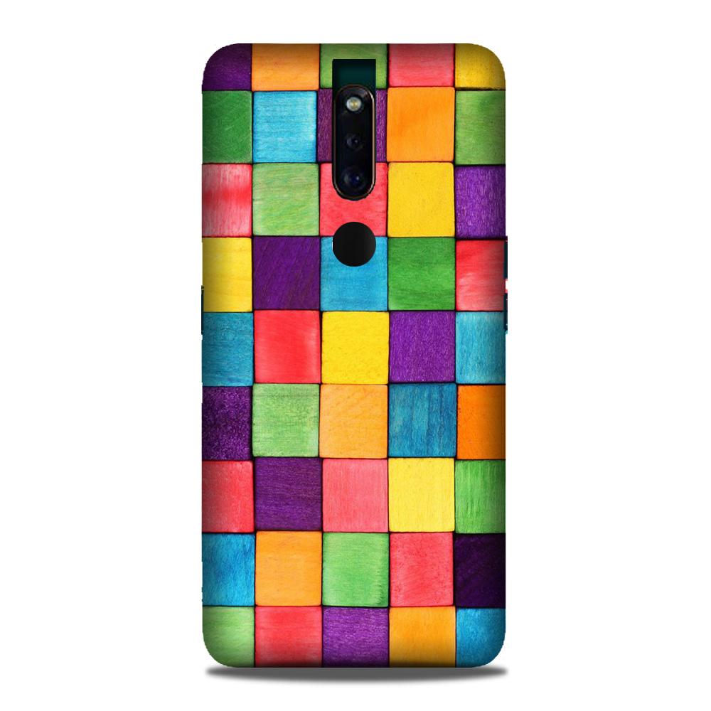 Colorful Square Mobile Back Case for Oppo F11 Pro (Design - 218) Colorful Square Case for Oppo F11 Pro (Design No. 218)