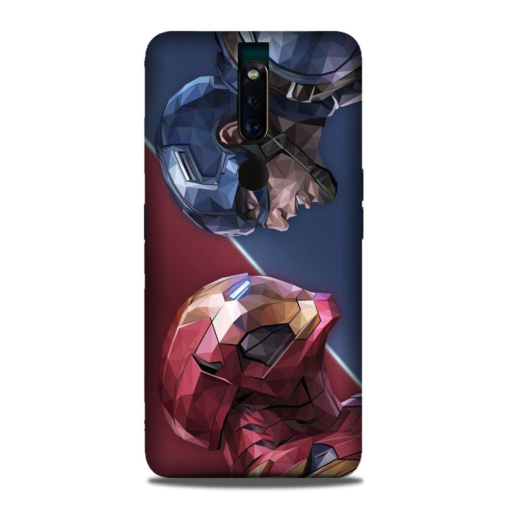 Ironman Captain America Mobile Back Case for Oppo F11 Pro (Design - 245) Ironman Captain America Case for Oppo F11 Pro (Design No. 245)
