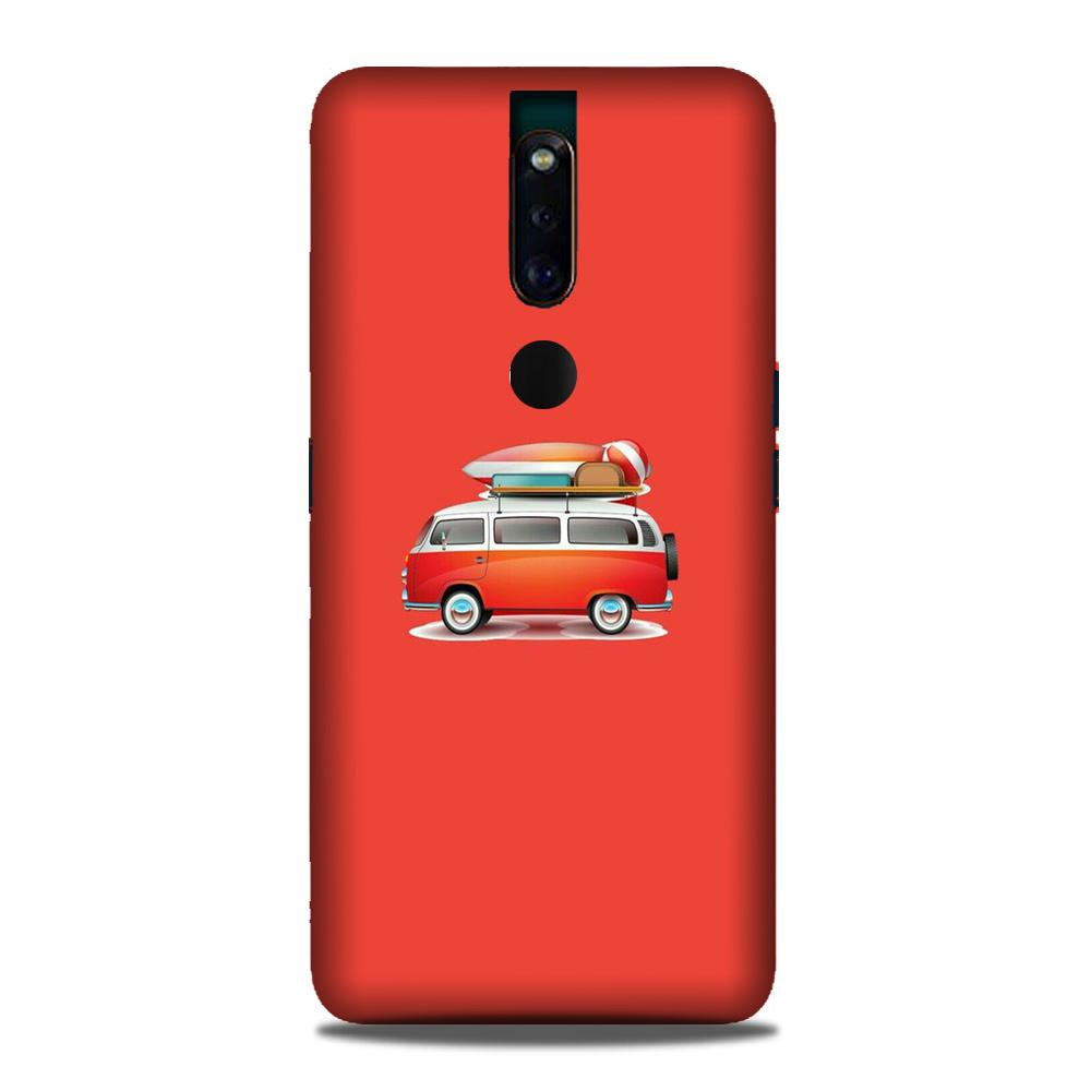 Travel Bus Mobile Back Case for Oppo F11 Pro (Design - 258) Travel Bus Case for Oppo F11 Pro (Design No. 258)