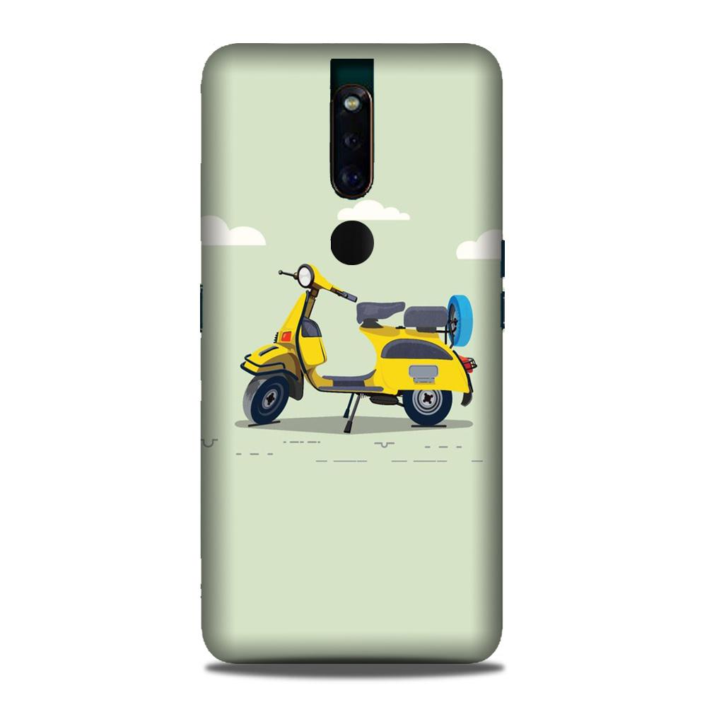 Vintage Scooter Mobile Back Case for Oppo F11 Pro (Design - 260) Vintage Scooter Case for Oppo F11 Pro (Design No. 260)